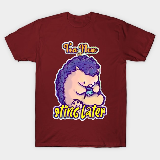 Tea Time Hedgehog T-Shirt by Sutilmente